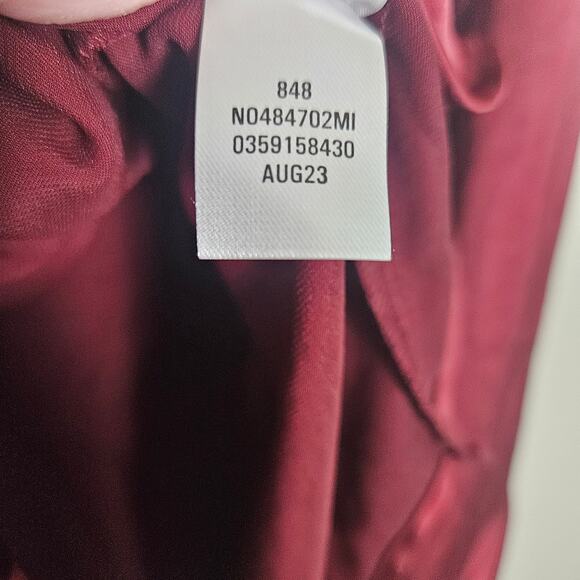NWOT Nordstrom Maroon Button Up Collared Shirt Sz Small - Picture 12 of 15